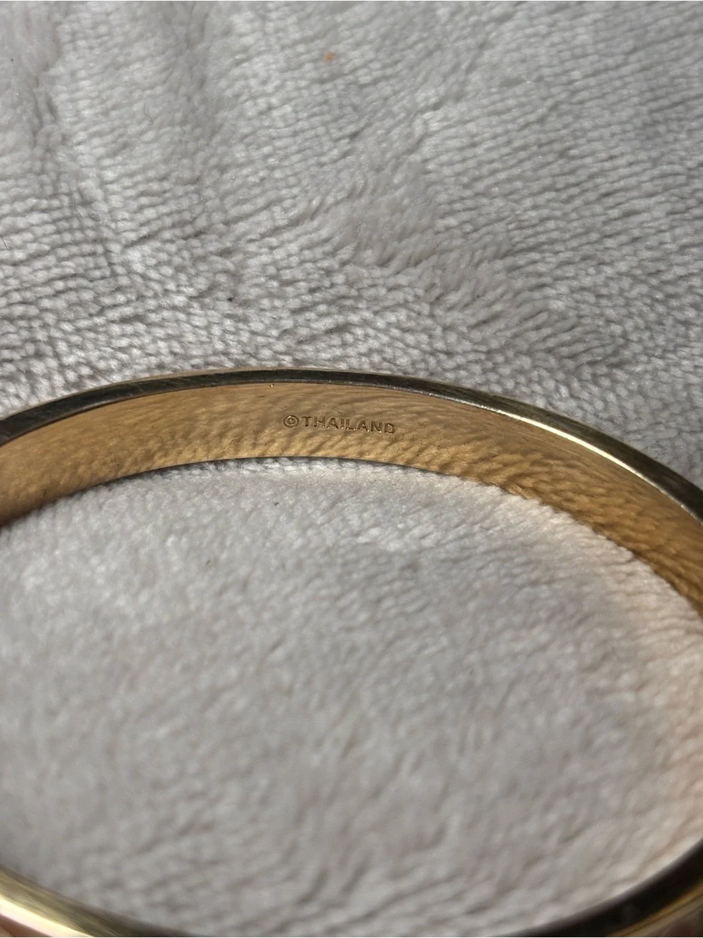 Coach Signature Enamel Orange and Gold Thin Bangle
